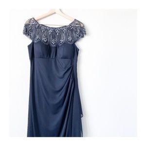 LIKE NEW - Worn Once | Xscape Navy Formal Dress